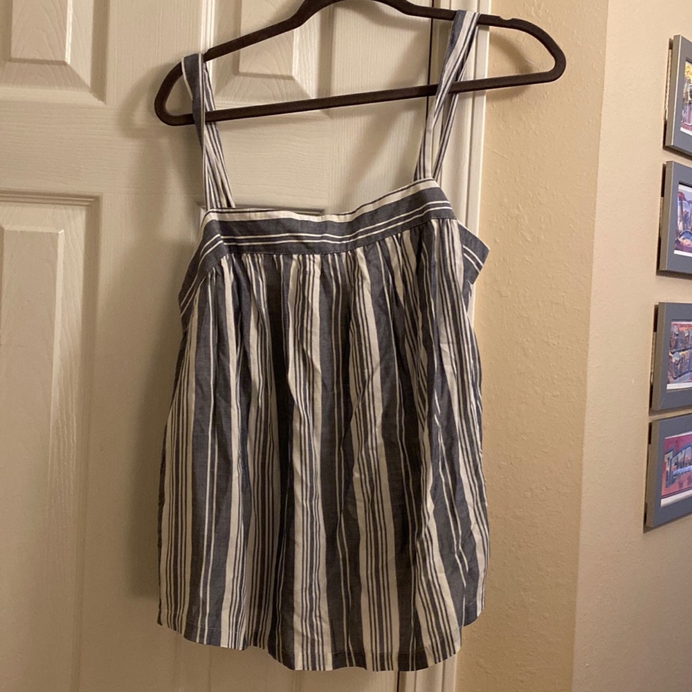 NWT Universal Thread Blue & White Striped Camisole Blouse - Size Large